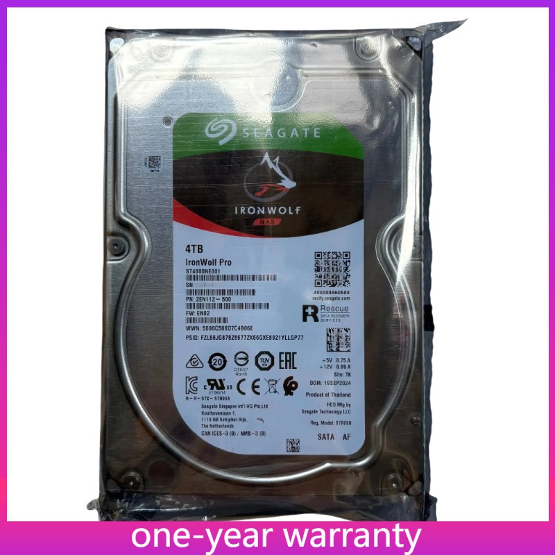 NEW Seagate IronWolf PRO NAS ST4000NE001 4TB 7200RPM 256 MB 3.5" SATA HDD