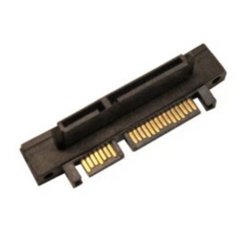 90 Degree Right Angled 7+15Pin 22P SATA Adapter Jack Connector Male to Female