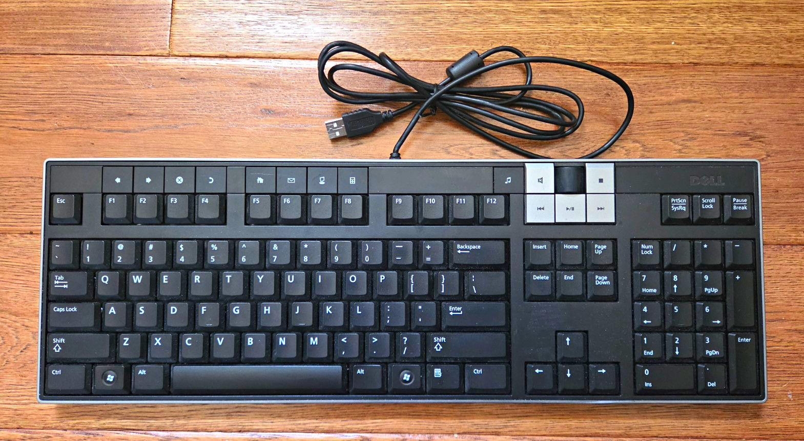 Dell- Wired USB Keyboard- Model# Y-U0003-DEL5 (Missing Kickstand-Right Side)
