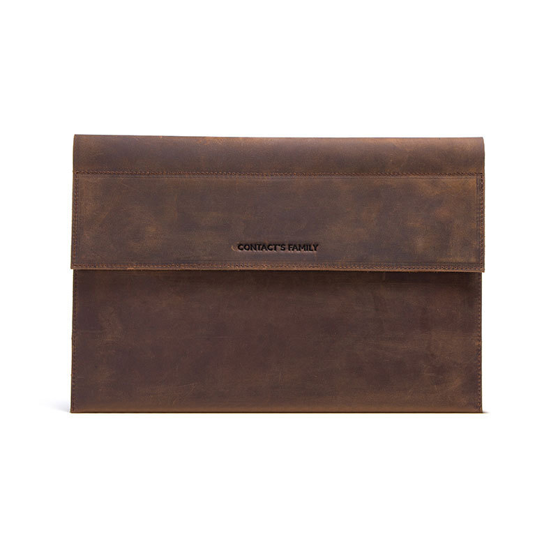 Genuine Leather Tablet Carrying Case Sleeve Bag For iPad Air Pro 13 12.9 Samsung