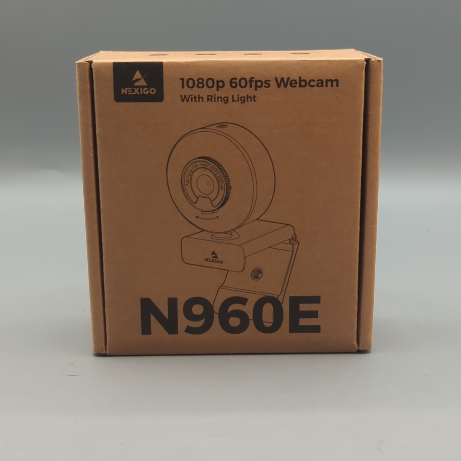 Nexigo N960e 1080p 60fps Webcam With Ring Light New