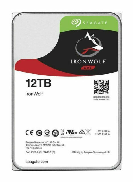 Seagate IronWolf (7200RPM, 3.5-inch, 256MB Cache) 12TB Internal Hard Drive -...
