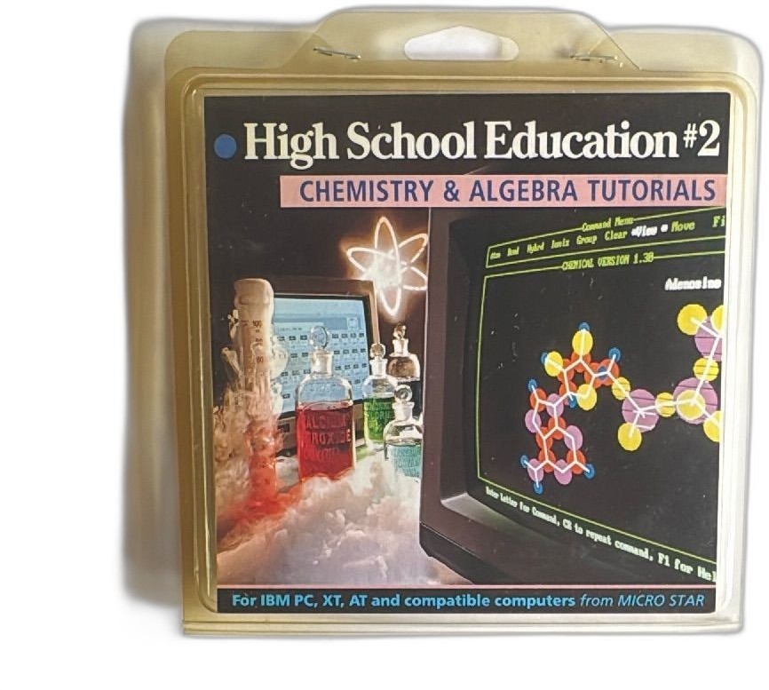 Micro Star High School Education 2 IBM PC 3.5 Inch Chemistry Algebra Tutorials
