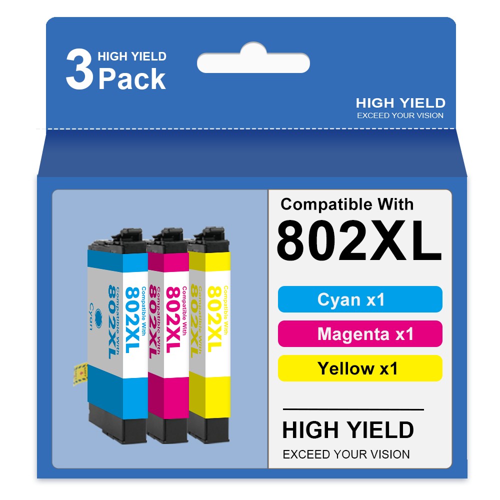 802XL Ink Cartridges Replacement For Epson WorkForce Pro WF-4720 WF-4730 EC-4030