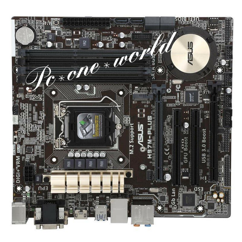 ASUS H97M-PLUS Motherboard LGA 1150 Intel H97 DDR3 SATA 6Gb/s HDMI Micro ATX