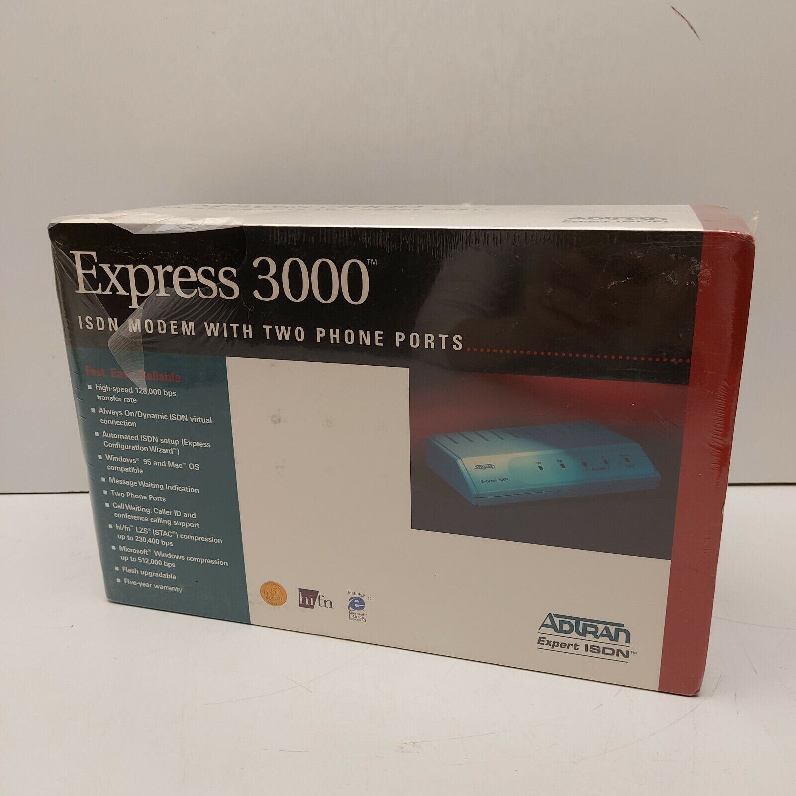 AdTran 1203153L2 Express 3000 ISDN modem with two phone ports