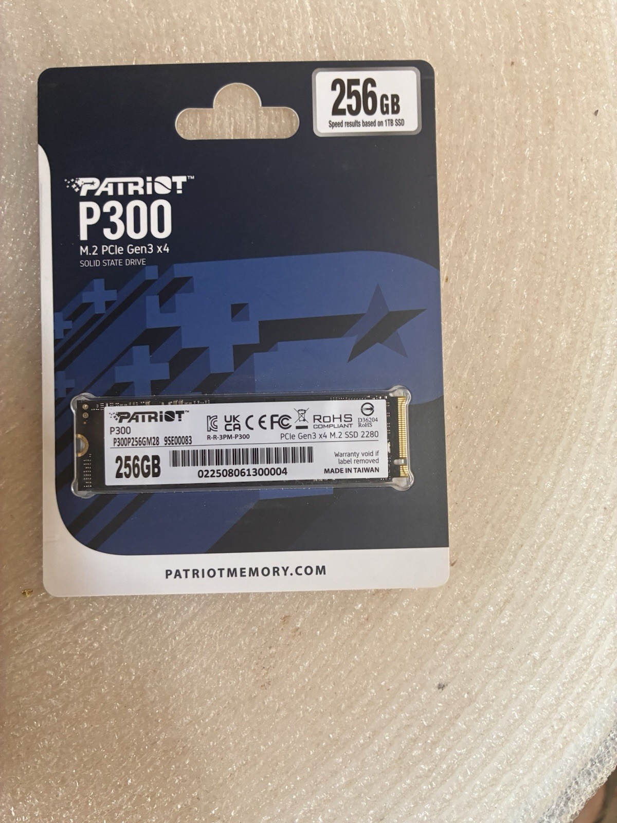 BRAND NEW Patriot P300 PCIe Gen3 x4 M.2 2280 256GB SSD