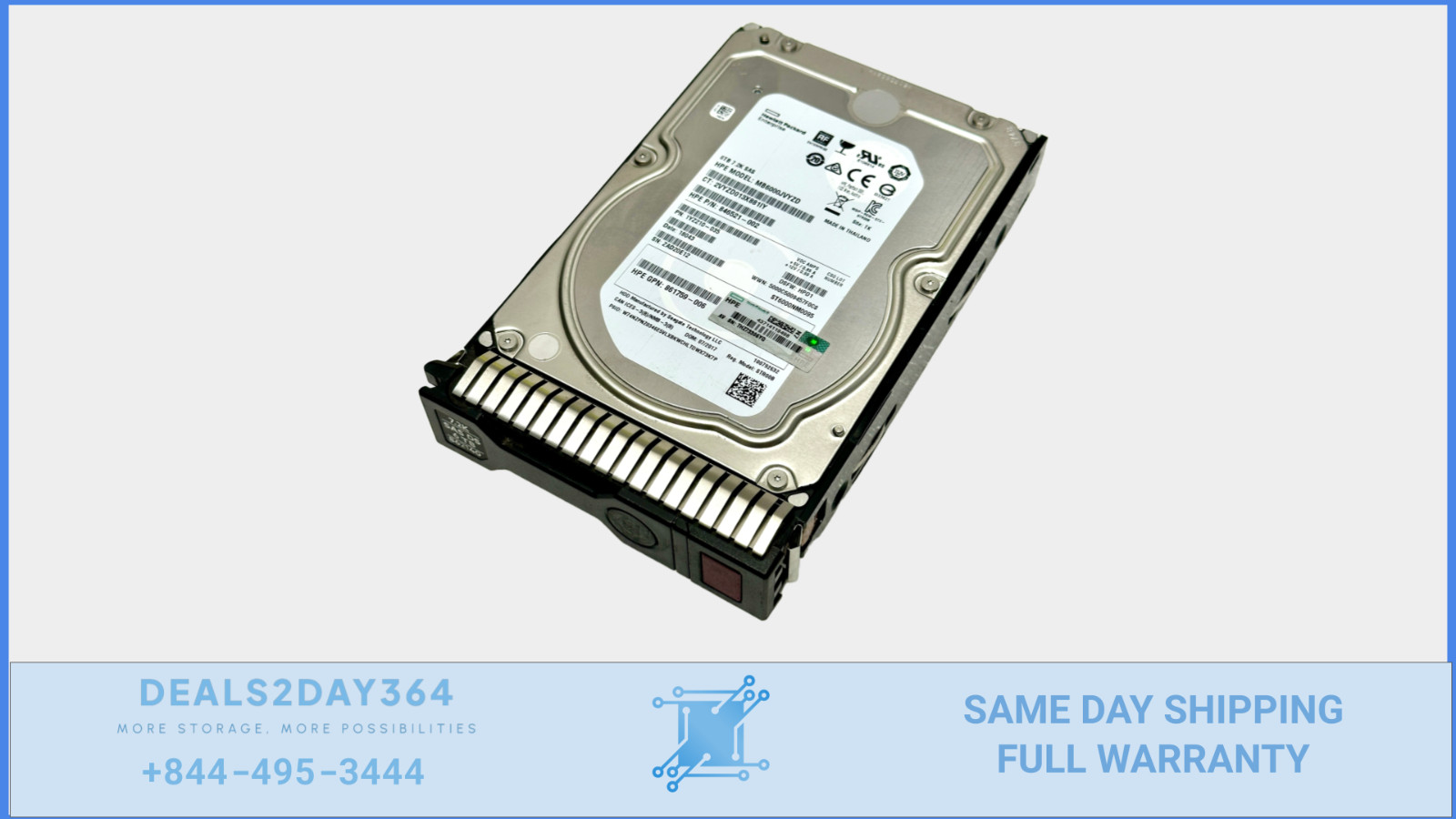 HPE 6TB SAS 12G 7.2K LFF  3.5" HDD 867269-B21 862137-001 846521-001 862140-001