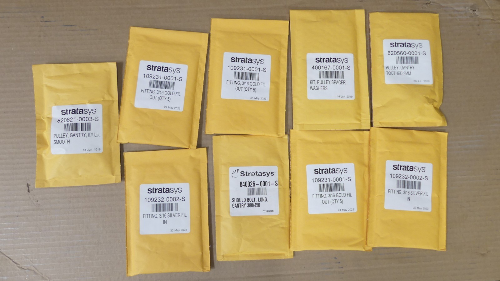 Stratasys Fortus 450 MC 3D New Spare Parts Lot Pulley Fitting Bolt
