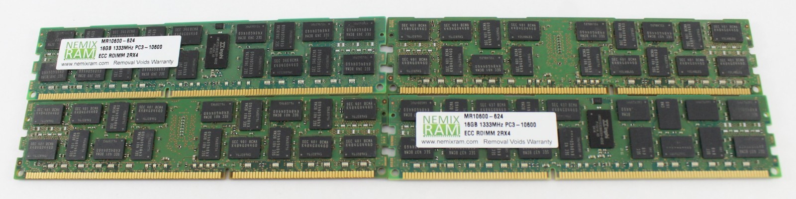 Nemix Ram 64gb 4x16gb MR10600-624 16GB 1333MHz pc3-10600 ECC RDIMM 2Rx4