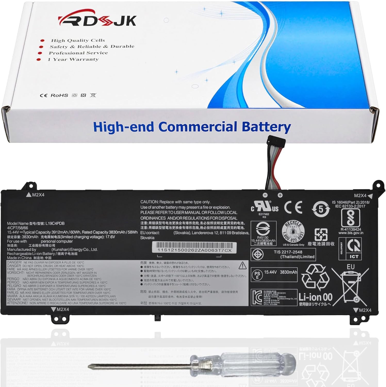 L19M4PDB L19C4PDB Laptop Battery for Lenovo ThinkBook 14s Yoga ITL ThinkBook 14