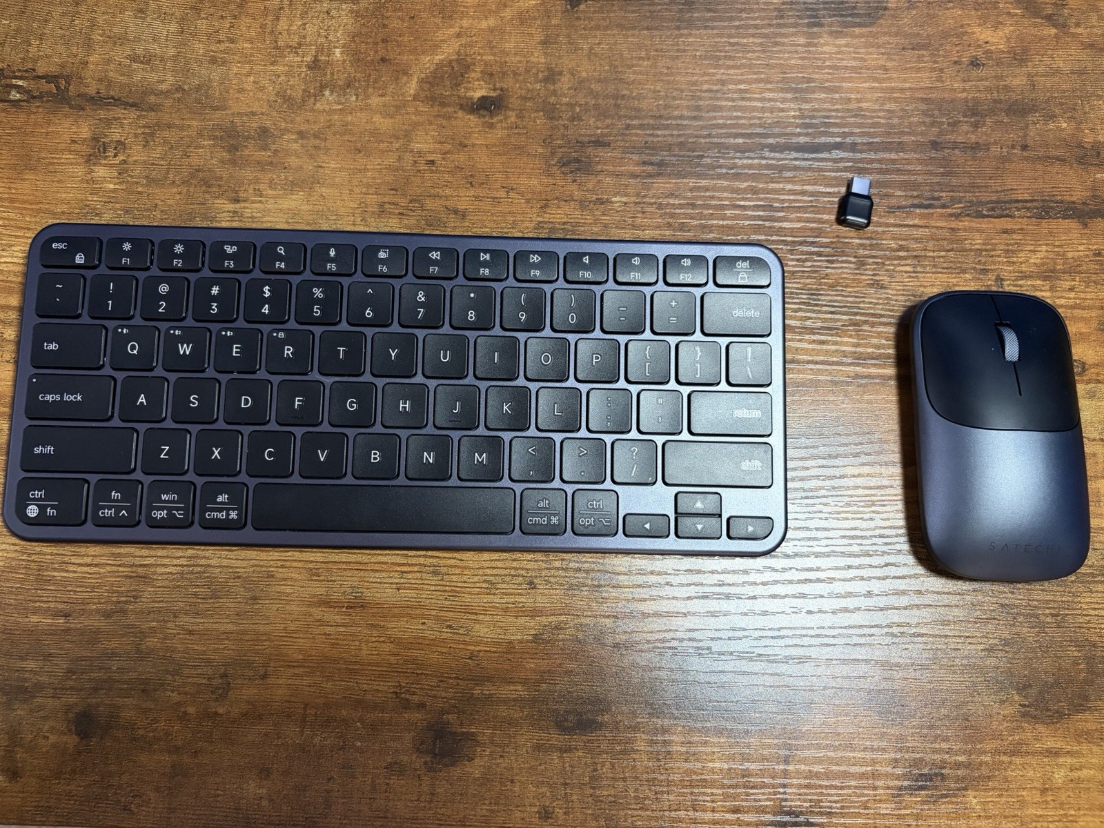 Satechi Slim CEX1 Wireless Keyboard & Mouse Combo, Bluetooth, Space Black