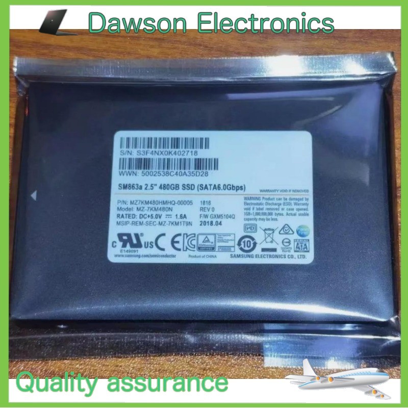 MZ7KM480HMHQ-00005 Samsung 2.5 SSD SM863a 480GB MZ-7KM480N Solid State Drive