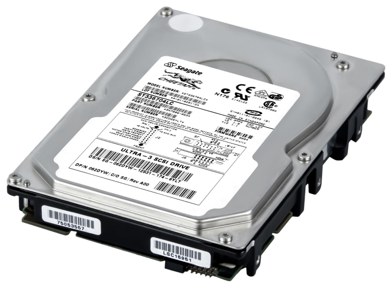 HARD DRIVE DELL 062DYW 62DYW ST336704LC 36GB 10000RPM 4MB SCSI U160 3.5"