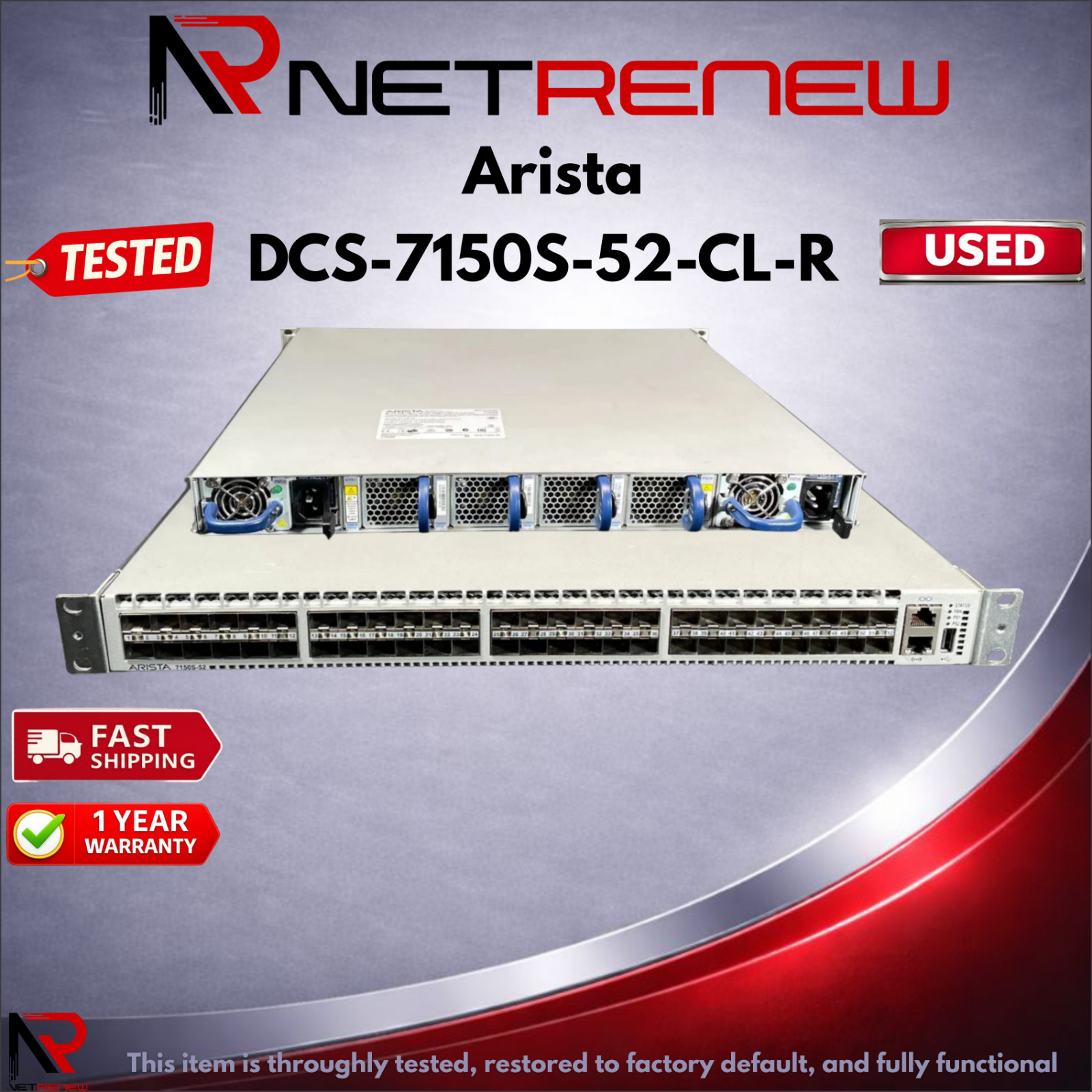 Arista DCS-7150S-52-CL-R  Switch  52x Port 10G SFP+