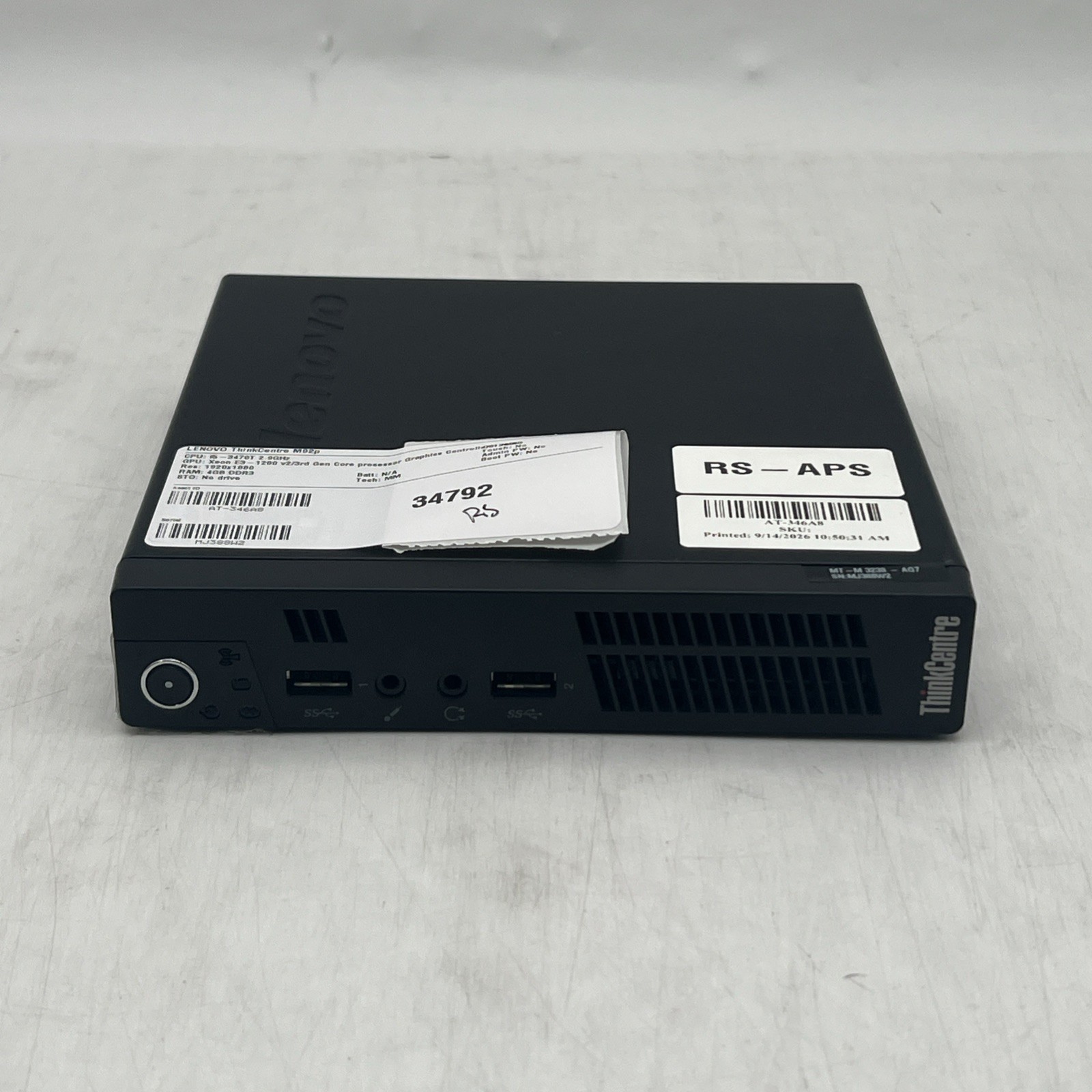 Lenovo ThinkCentre M92p Desktop i5 3470 3.2GHz 4-Core 16GB RAM No Drive No OS
