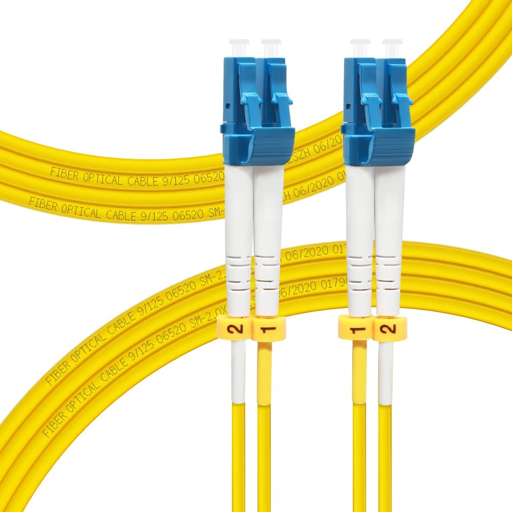 2 PCS OS2 LC To LC Fiber Patch Cable 10GB Single Mode Duplex SMF LSZH 3M