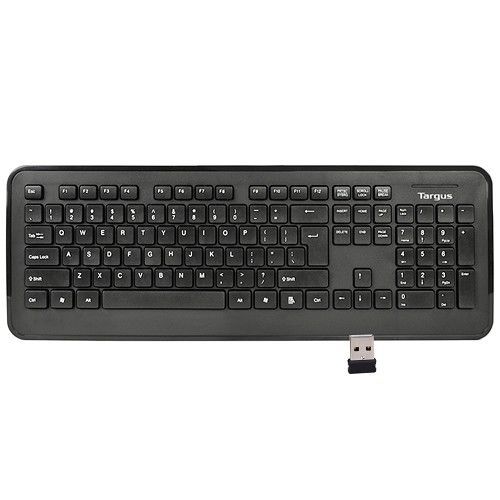 NEW Targus 2.4GHz Wireless Slim Keyboard w/ USB Receiver Windows 7/8/10 Mac