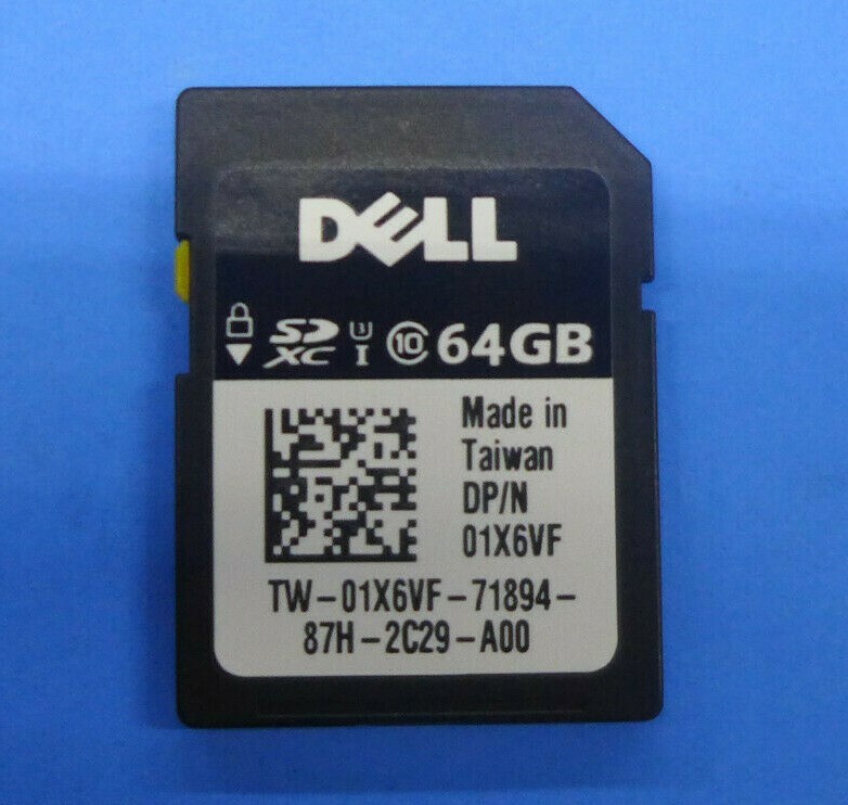 New Genuine Dell 64GB iDRAC vFLASH Class 10 SD XC Card 1X6VF