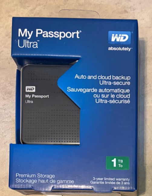 Western Digital WD My Passport Ultra 1 TB Black NEW Sealed WDBZFP0010BBK-NESN
