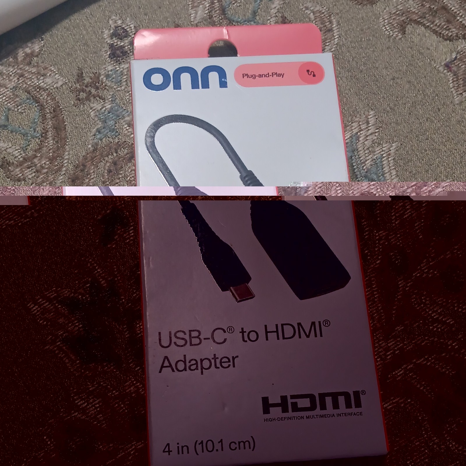 onn USB-C to HDMI AV Adapter/Converter Plug-and-Play 4 in Black MPN 100162714