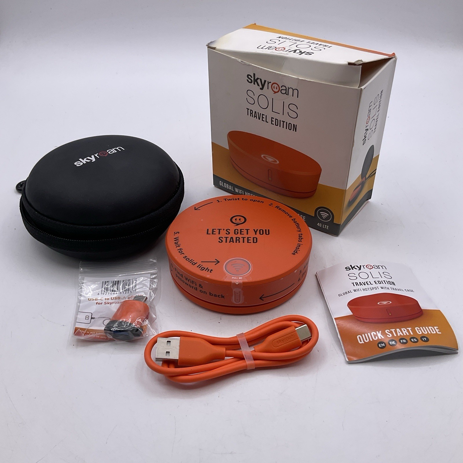 Skyroam Solis Travel Edition S008 4G LTE Global WiFi Hotspot Open Box