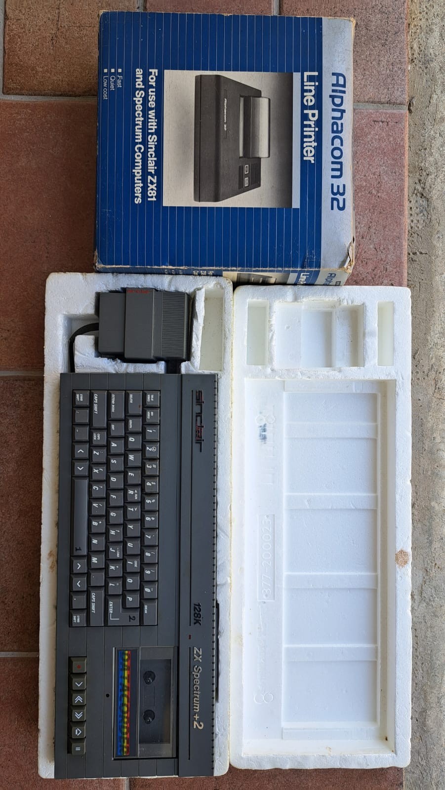 Sinclair ZX Spectrum +2 128K + Alphacom 32 Printer Boxed Vintage UK
