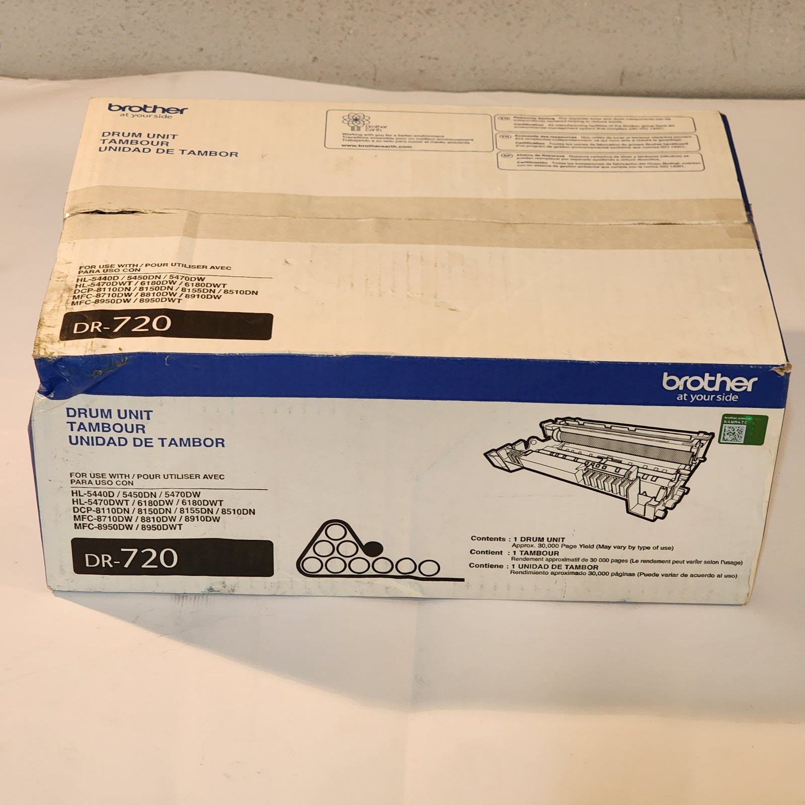 Brother DR-720 Drum Unit HL-5440D Genuine New Sealed Box