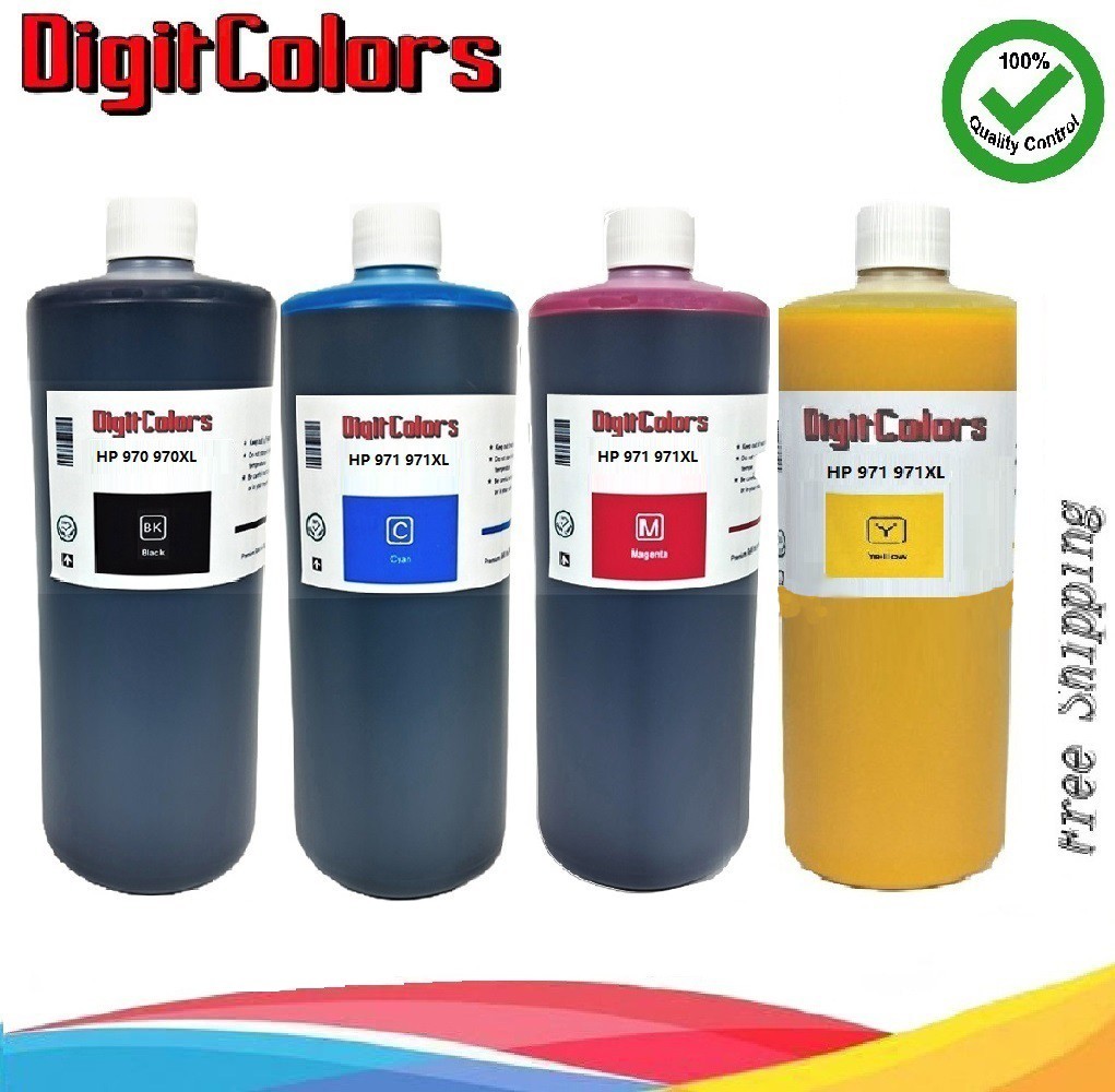 Ink Refill Kit Pigment Ink for HP 970- 970XL 971- 971XL Premium Ink 4x1000ml