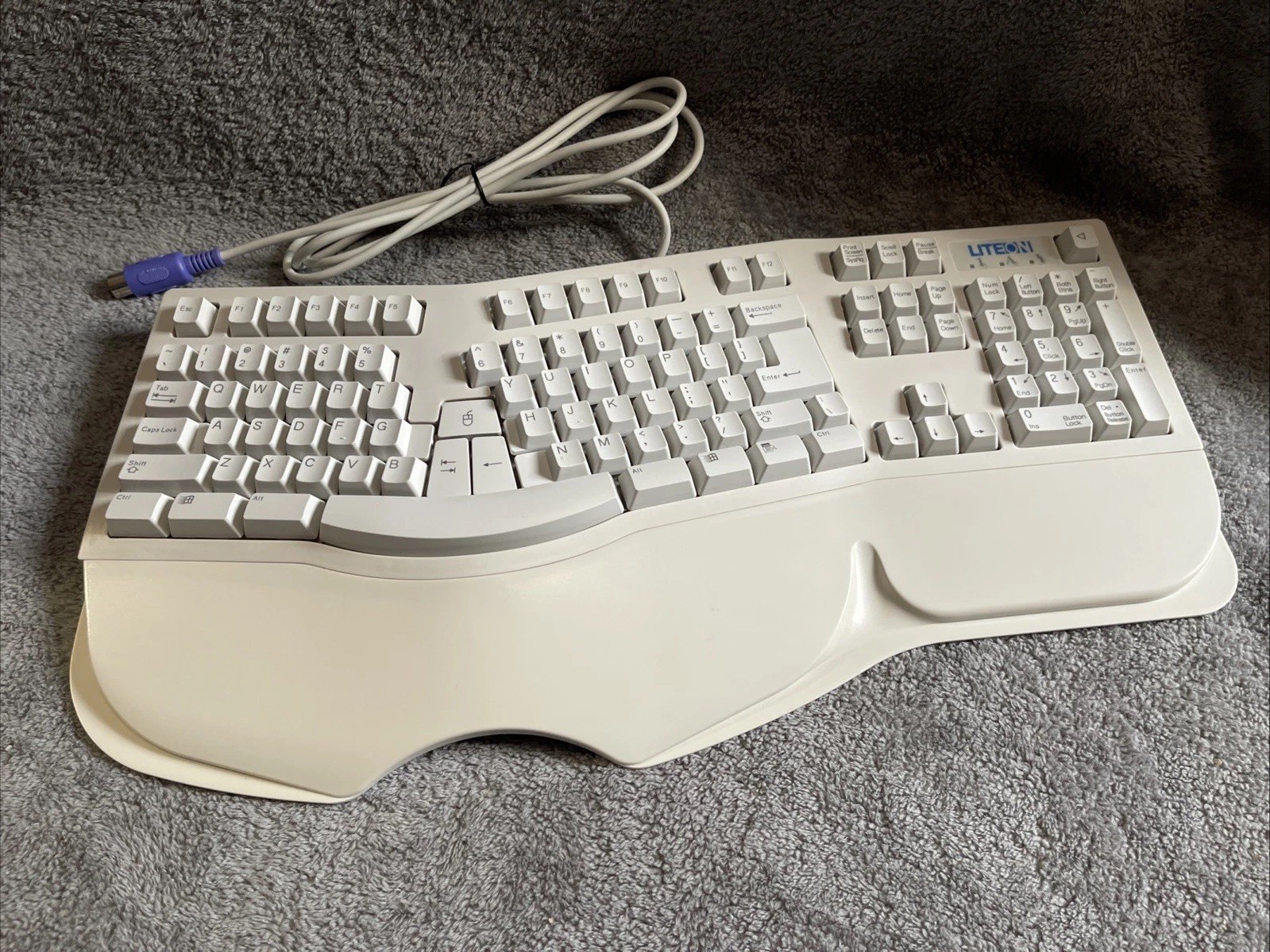Liteon SK-6000 Ergonomic Split Wired Keyboard Untested Good Condition