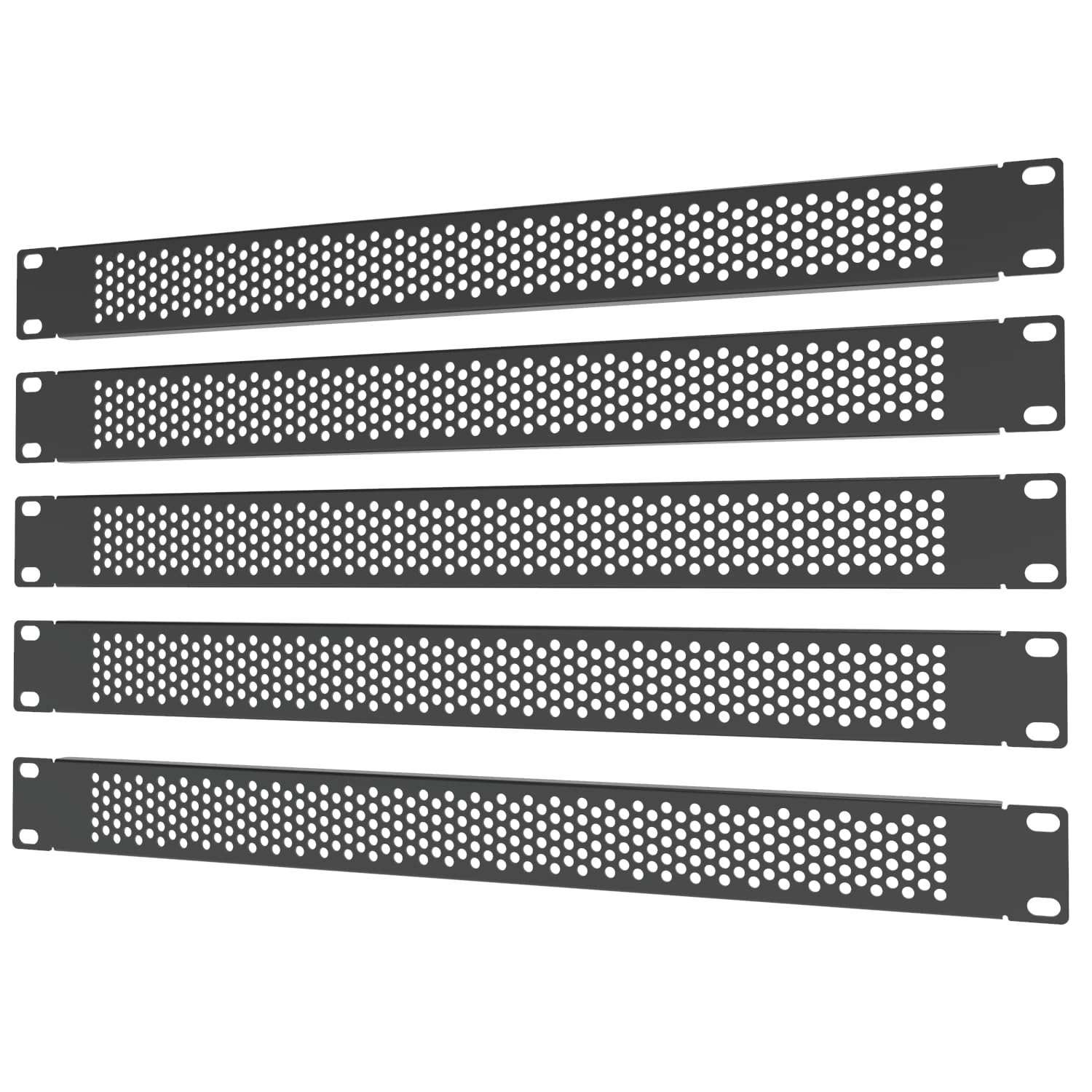 5 Pack 1U Venting Blank Panel - Steel Blank Rack Mount Panel Spacer for 19in ...