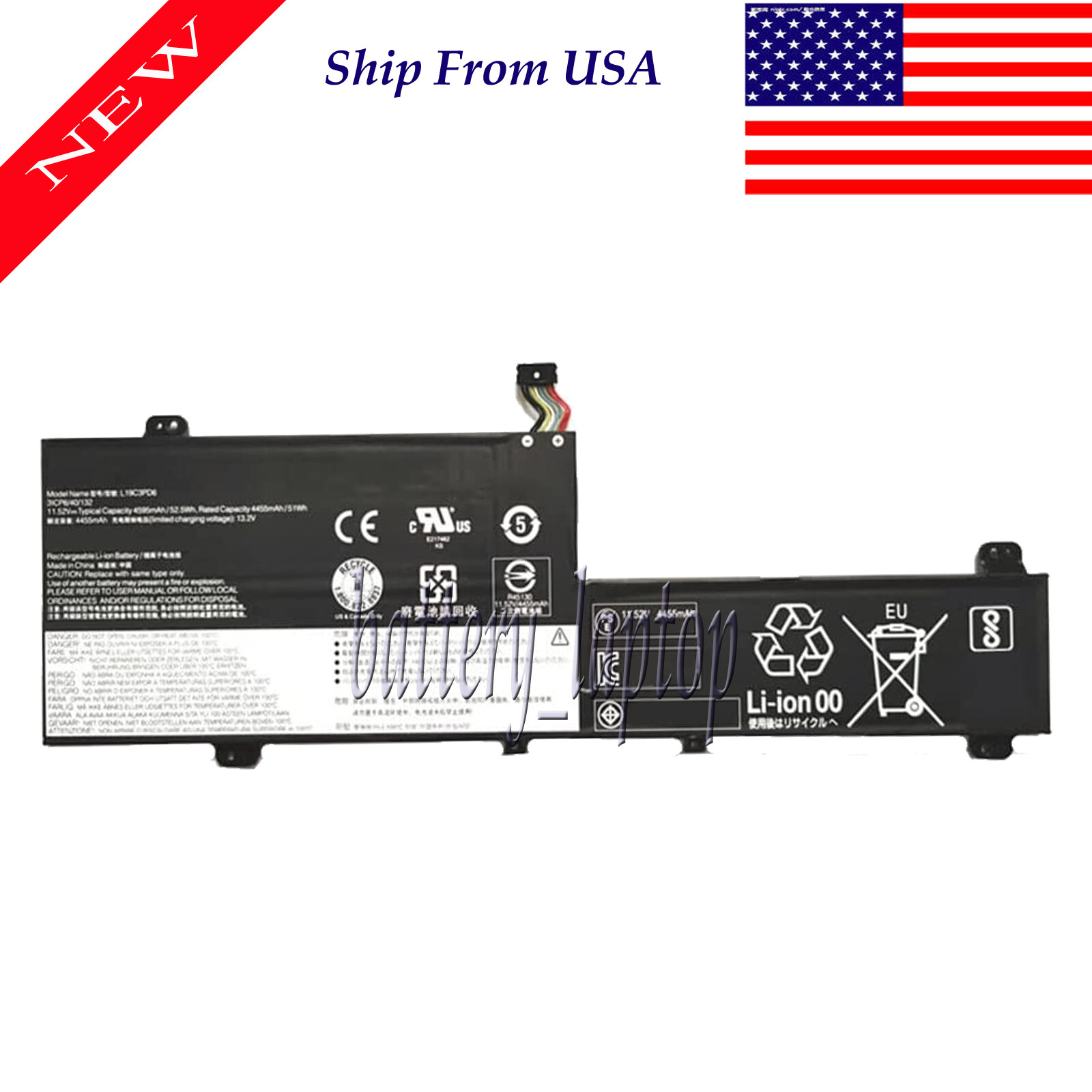 Battery For Lenovo ideapad Flex 5-14IIL05 5-14ITL05 5-14ARE05 5-14ALC05 L19D3PD6
