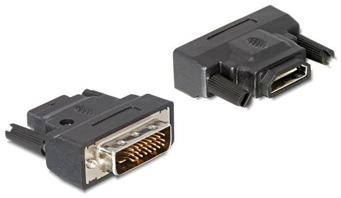 DeLOCK DVI/ HDMI Adapter DVI-D HDMI FM Black Cable Interface/ Gender Adapter