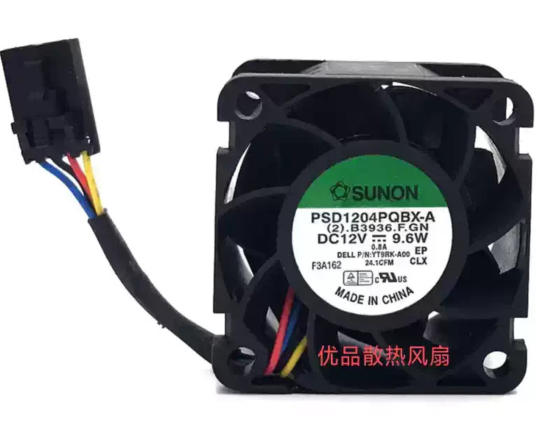 SUNON PSD1204PQBX-A 4028 DC12V 9.6W 0.8A 4-wire Server Cooling Fan