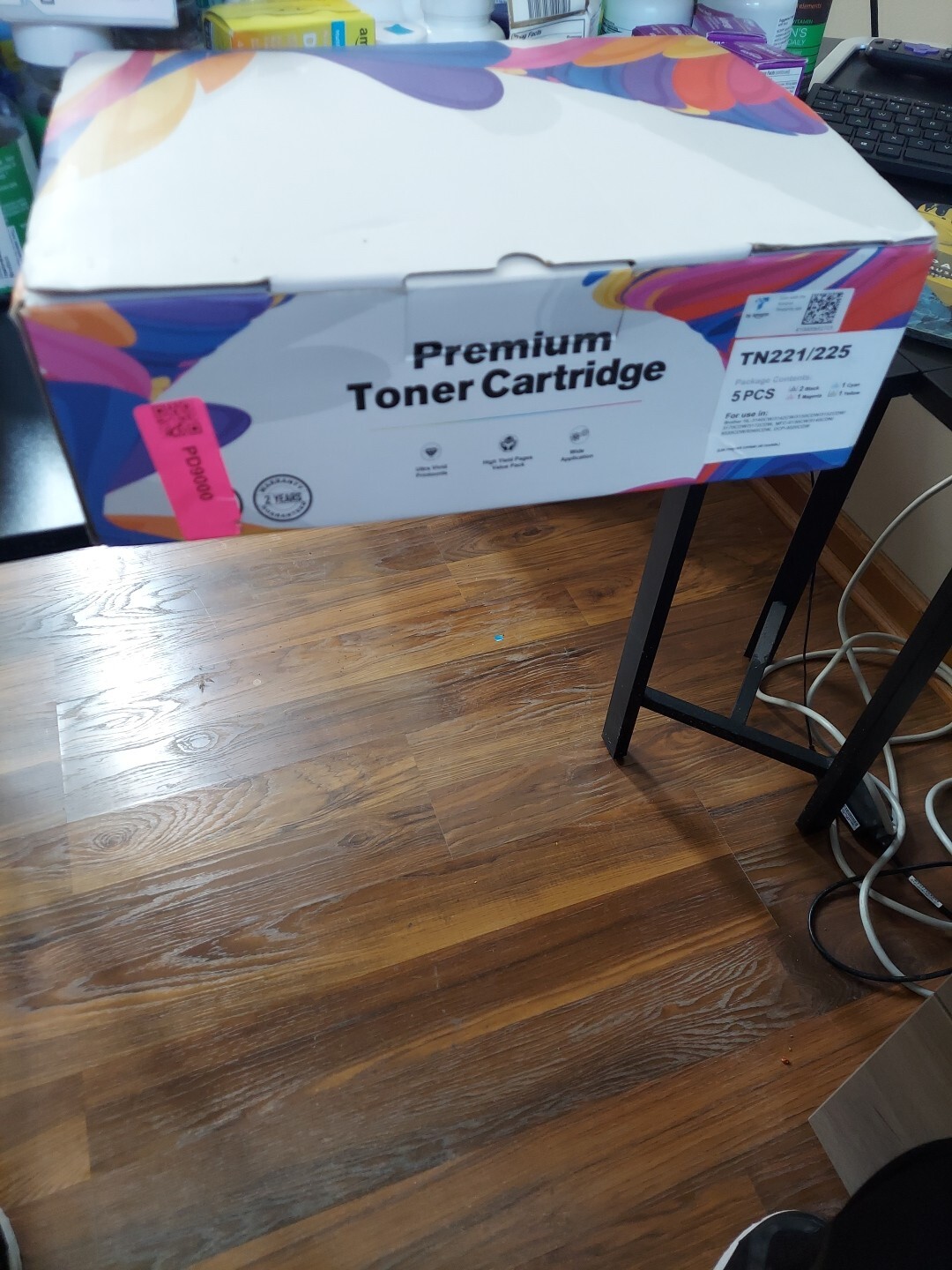 Premium Toner Cartridge Ink. TN221/225. 5 Pieces, 2 Blk, 1 Magenta, Cyan, Yellow