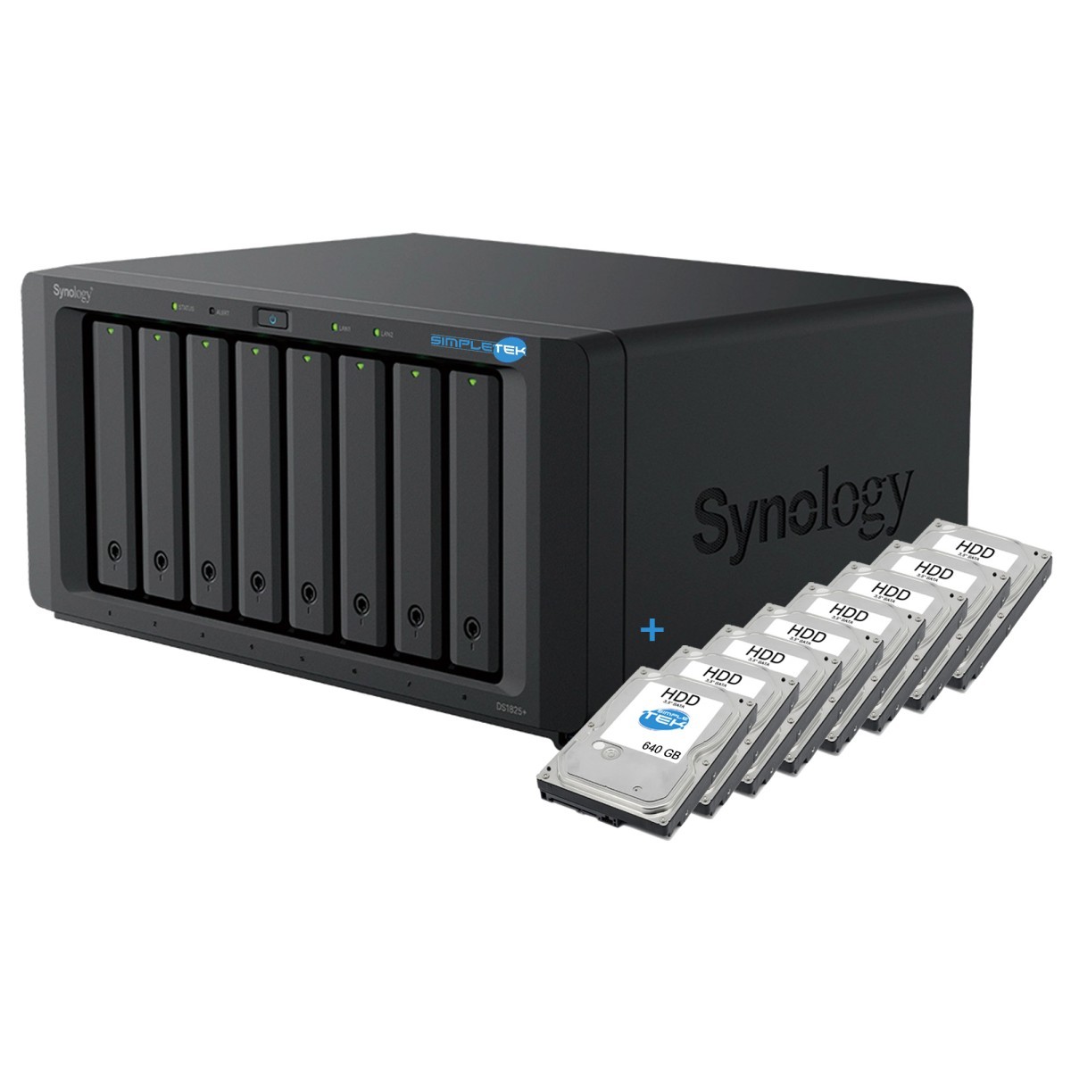 Synology DiskStation DS1825+ NAS 8-Bay 8x640GB 8GB ECC Ryzen V1500b