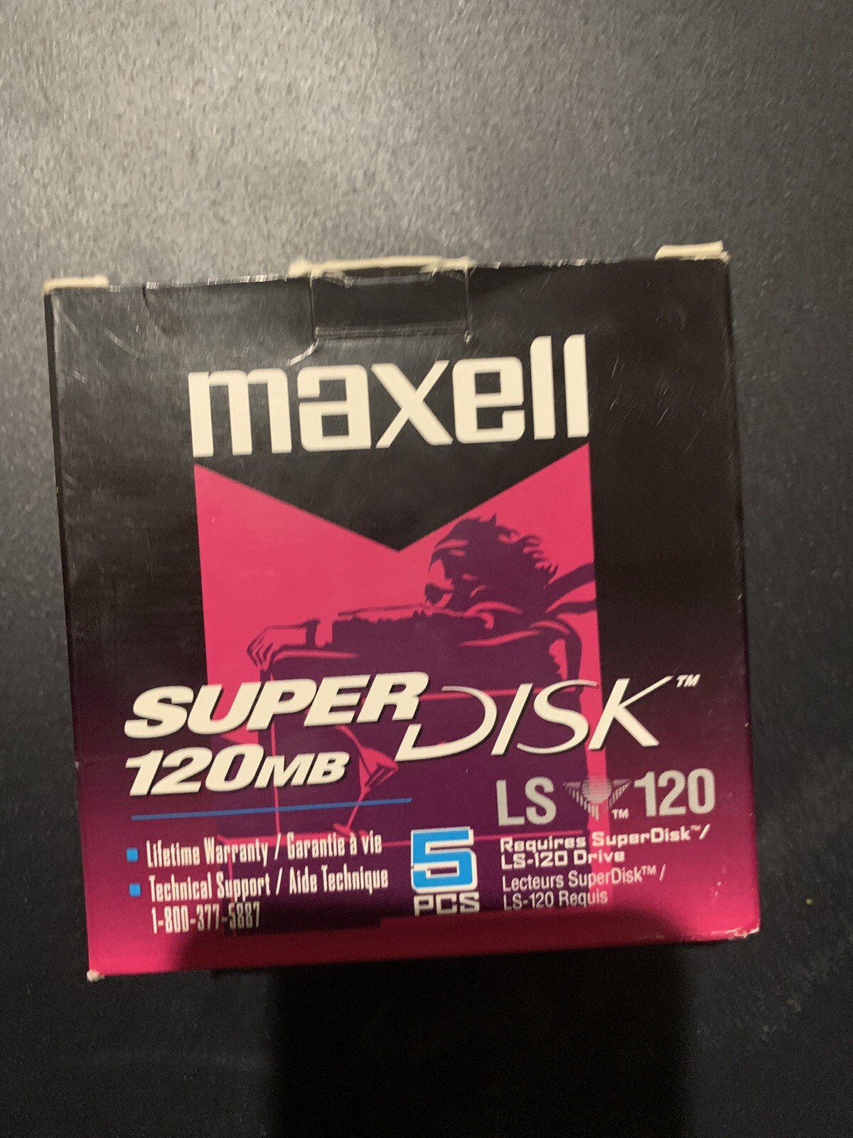 Vintage Maxell SuperDisk 120MB 3 Pack LS-120 Diskettes 3M New Sealed