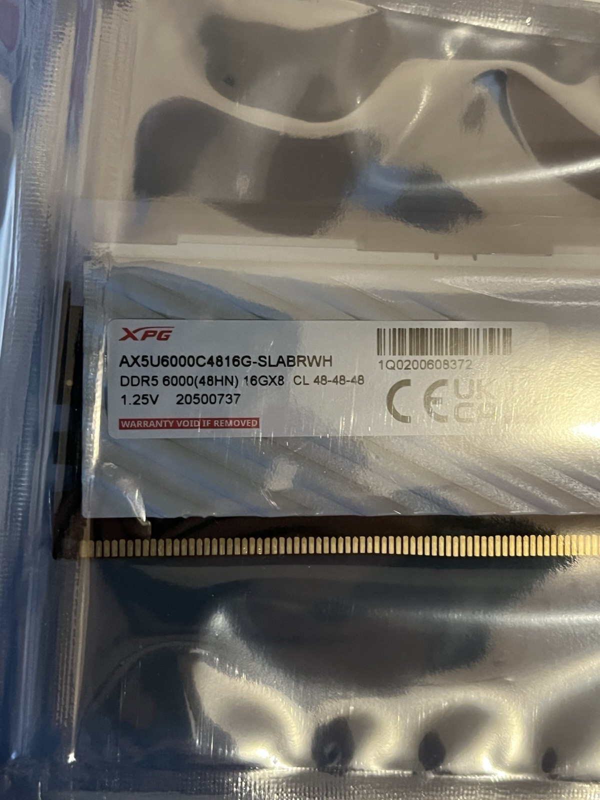 Xpg 16gbx1 6000mhz Cl48 Ddr5
