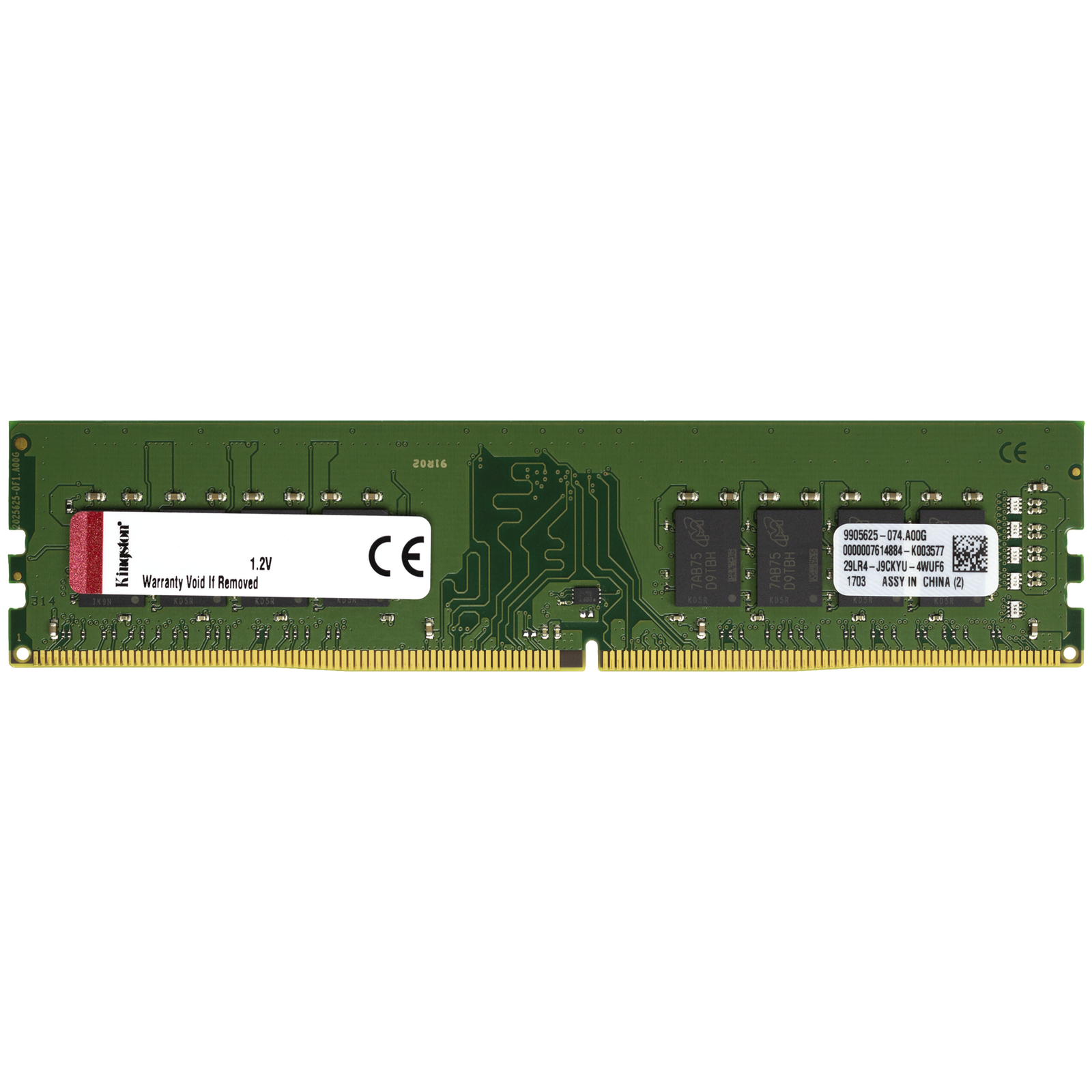 Kingston 16GB DDR4 2400MHz PC4-19200 DIMM 288-Pin 2Rx8 Desktop Memory RAM 1x 16G