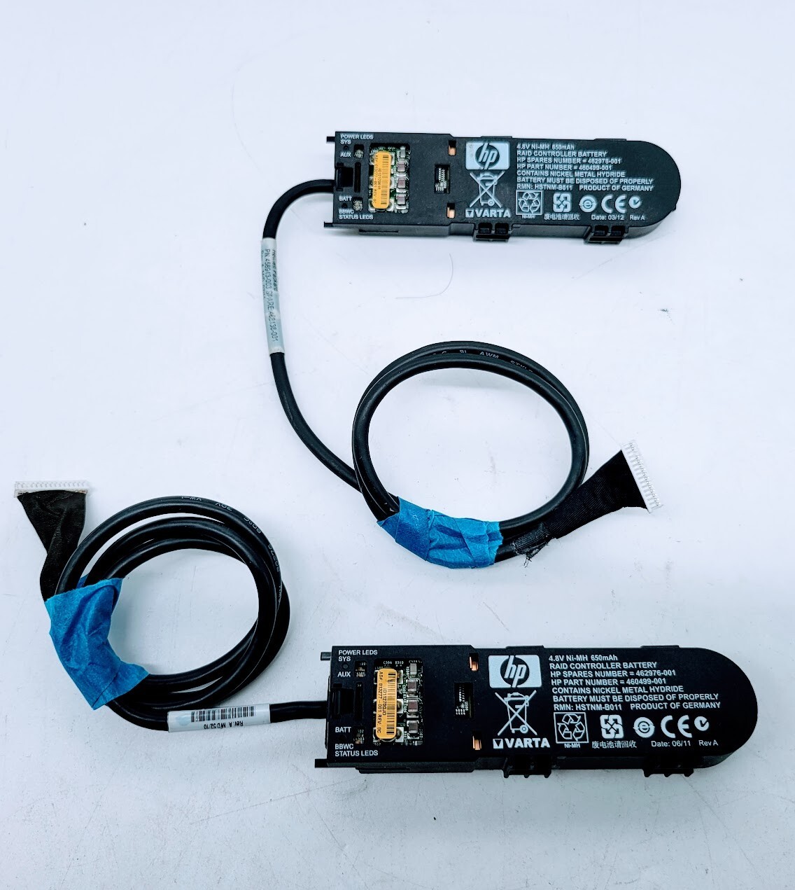 Lot of 2 HP 462969-B21 462976-001 460499-001 P series Battery with cable