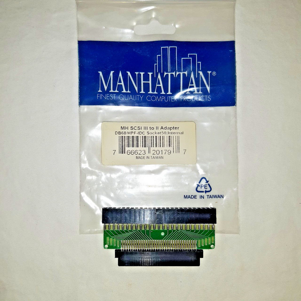 MANHATTAN SCSI III TO SCSI II INTERNAL ADAPTER, DB68/HP (F) - SOCKET 50 (F), NOS