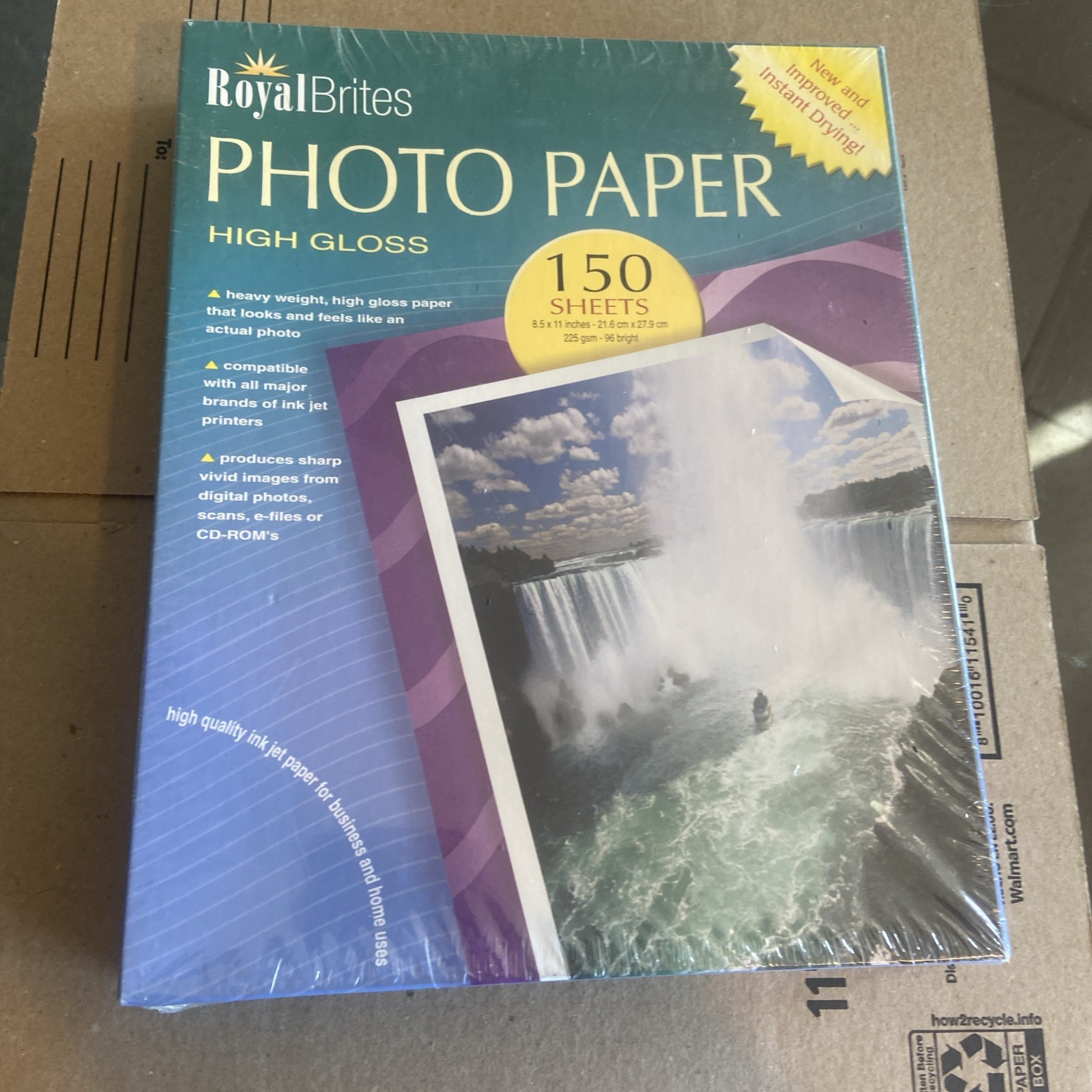 Royal Brites Photo Paper High Gloss 150 Sheets , 8.5 × 11 in. Brand NEW sealed 
