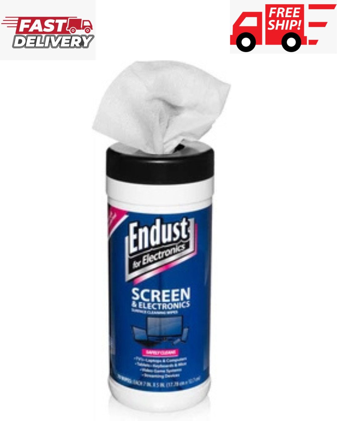Endust For Electronics; Screen & Surface Cleaning Wipes, Great LCD And