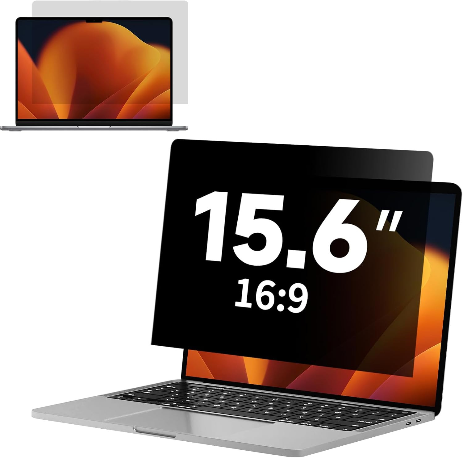 Laptop Privacy Screen 15.6 Inch 16:9, anti Glare Film Blue Light Filter