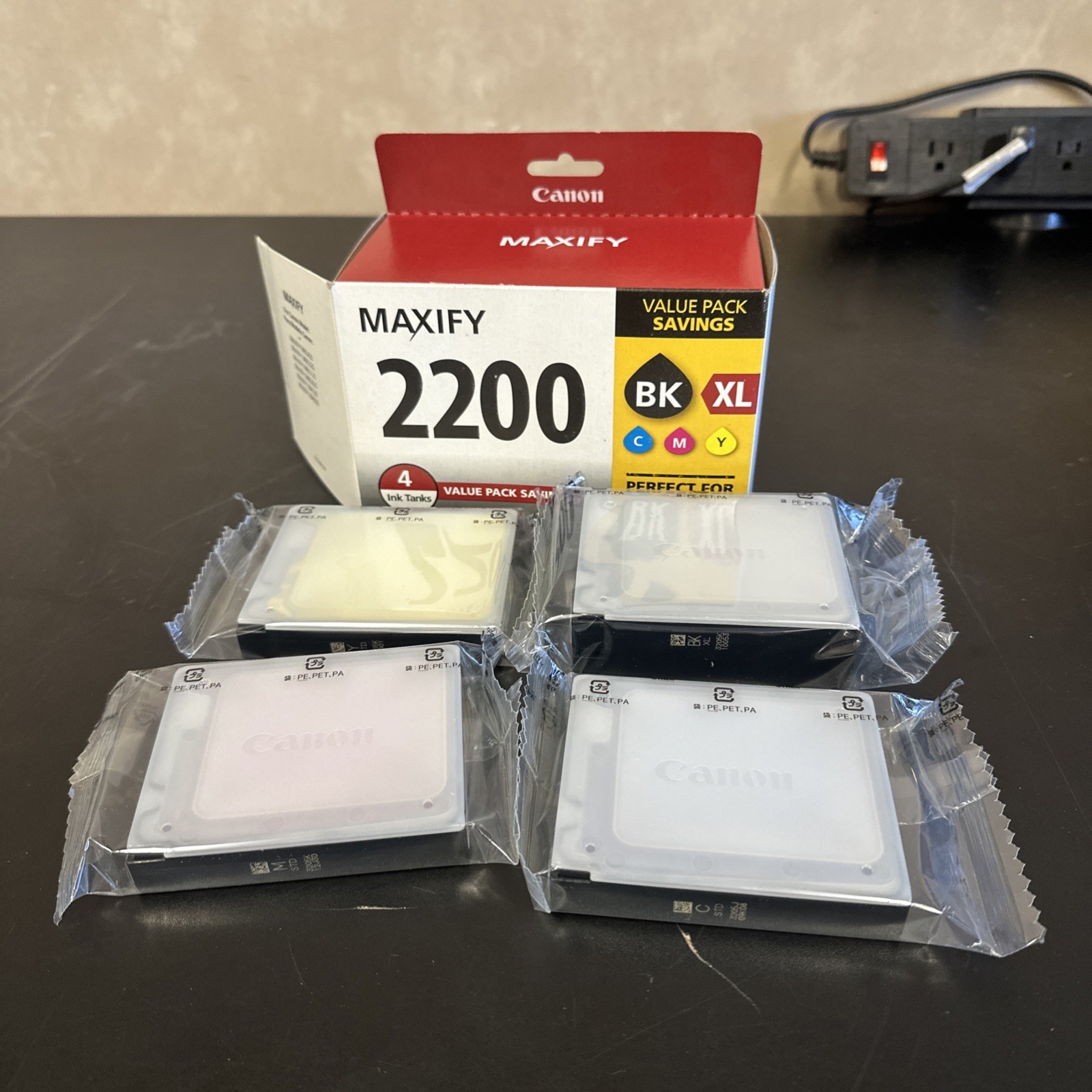 Canon Maxify 2200 BK XL Combo 4 Colors Ink Tanks Pack