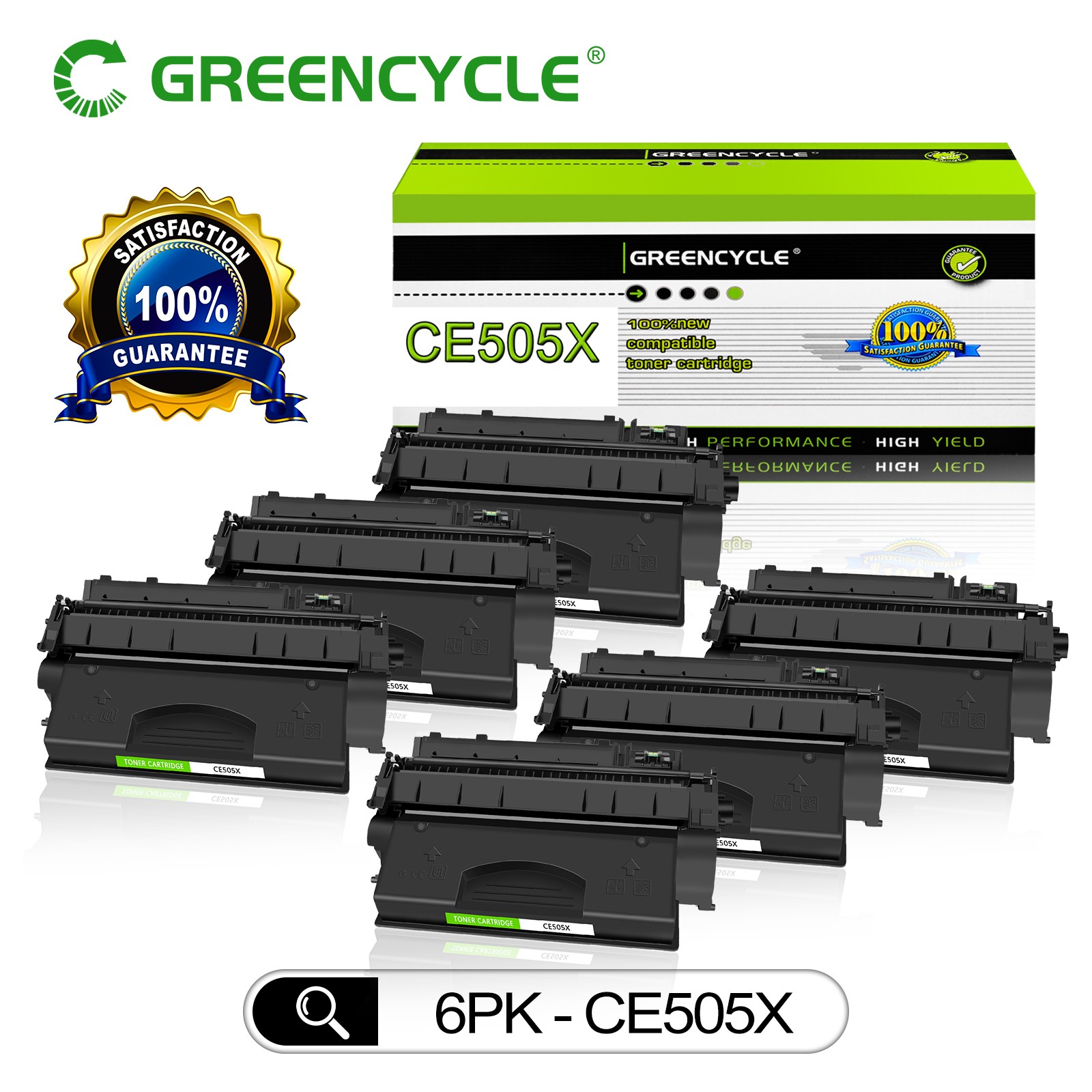 6PK CF280X Black Toner Cartridge Fits HP M401dn M401n M425dn M401a M401dw 80X