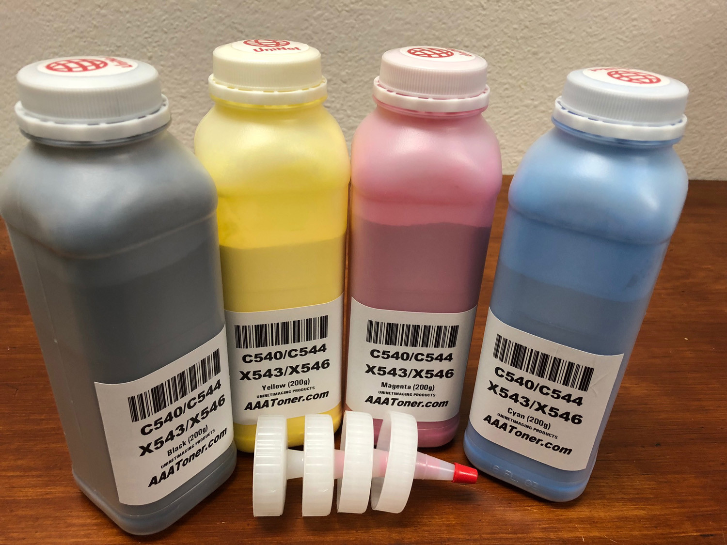 (BULK) 4 Toner Refill for Lexmark C540 C544 X543 X544 X546 (Total 800g)
