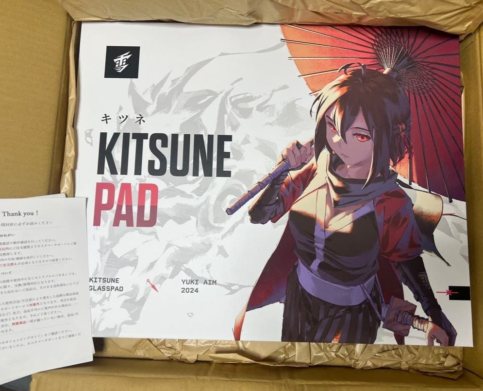 YUKI AIM KITSUNE Glass Mouse Pad 2024