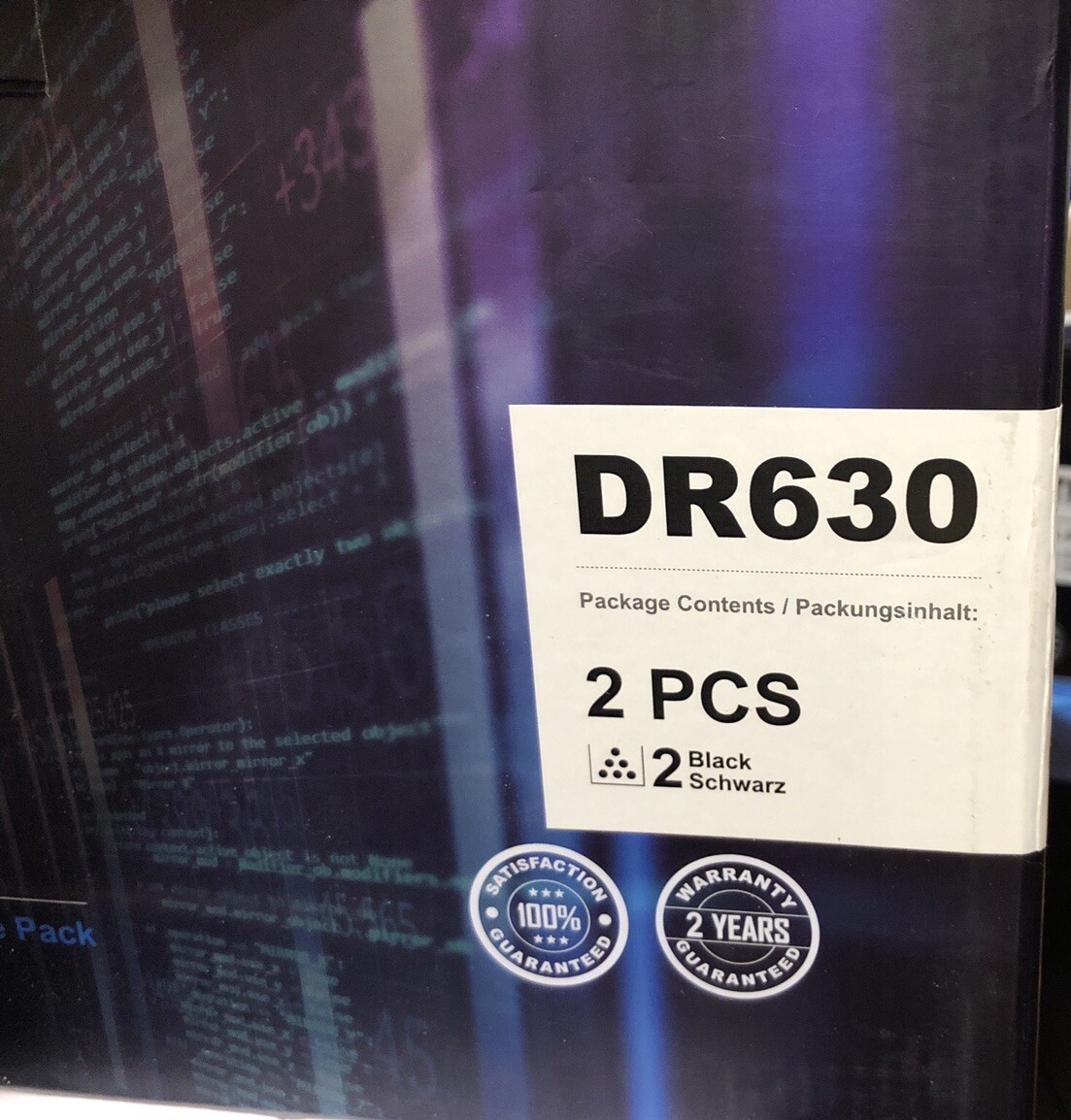 EZ Ink DR630- Black 2 Pcs. New/Sealed