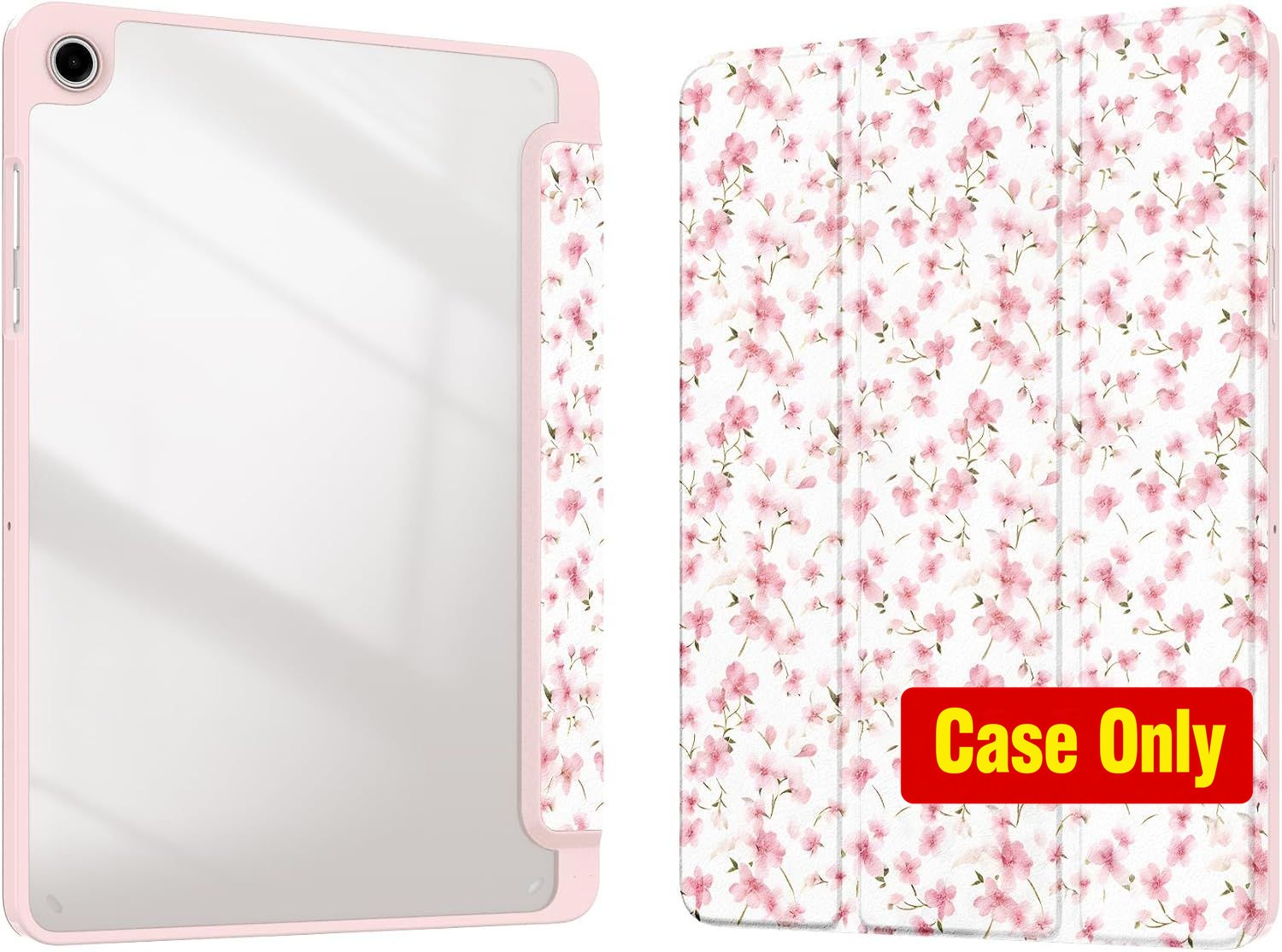 Case for Samsung Galaxy Tab A 11" 2026 Pink, Floral Pattern, Shock Resistant